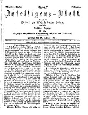 Aschaffenburger Zeitung Dienstag 10. Januar 1871