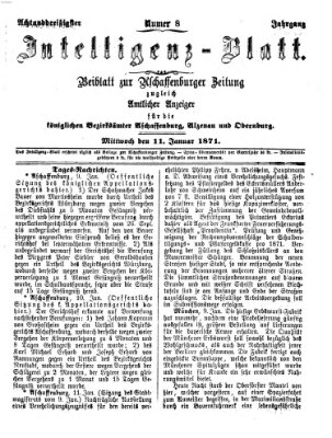 Aschaffenburger Zeitung Mittwoch 11. Januar 1871