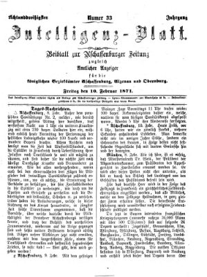 Aschaffenburger Zeitung Freitag 10. Februar 1871