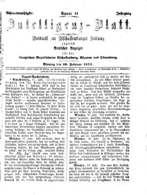 Aschaffenburger Zeitung Montag 20. Februar 1871