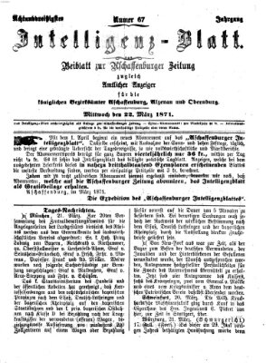 Aschaffenburger Zeitung Mittwoch 22. März 1871