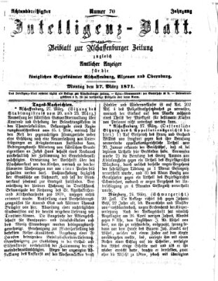 Aschaffenburger Zeitung Montag 27. März 1871