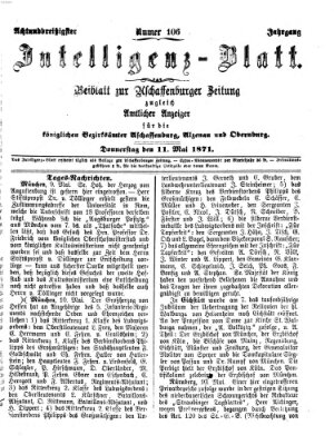 Aschaffenburger Zeitung Donnerstag 11. Mai 1871