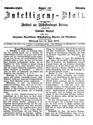 Aschaffenburger Zeitung Mittwoch 14. Juni 1871