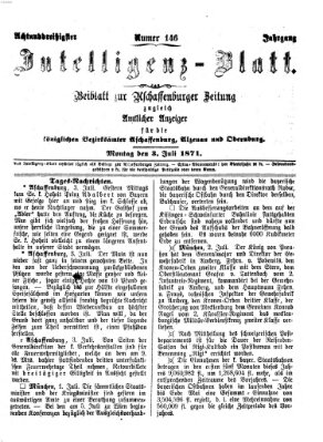 Aschaffenburger Zeitung Montag 3. Juli 1871