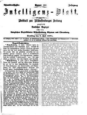 Aschaffenburger Zeitung Samstag 8. Juli 1871