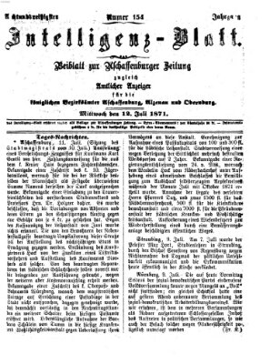 Aschaffenburger Zeitung Mittwoch 12. Juli 1871