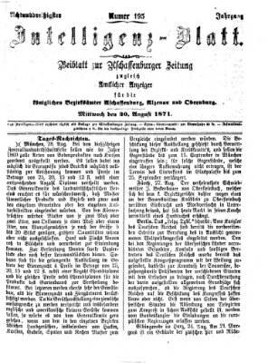 Aschaffenburger Zeitung Mittwoch 30. August 1871
