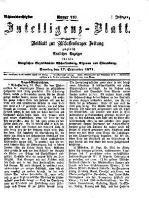 Aschaffenburger Zeitung Sonntag 17. September 1871
