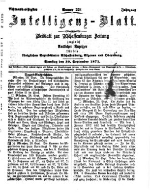 Aschaffenburger Zeitung Samstag 30. September 1871