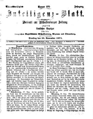 Aschaffenburger Zeitung Dienstag 28. November 1871