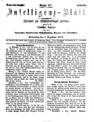 Aschaffenburger Zeitung Donnerstag 7. Dezember 1871