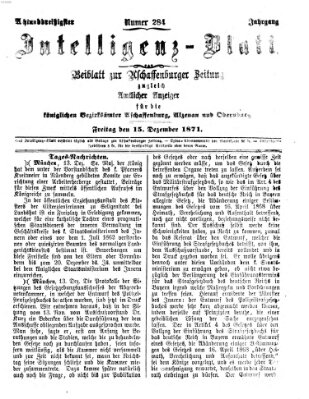 Aschaffenburger Zeitung Freitag 15. Dezember 1871