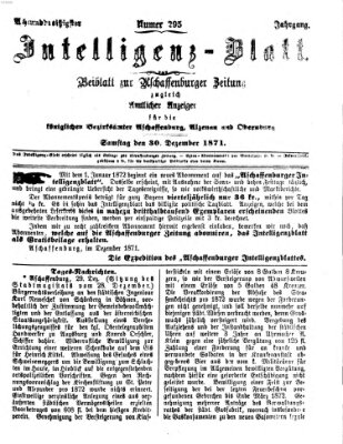 Aschaffenburger Zeitung Samstag 30. Dezember 1871