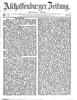 Aschaffenburger Zeitung Freitag 5. Januar 1872