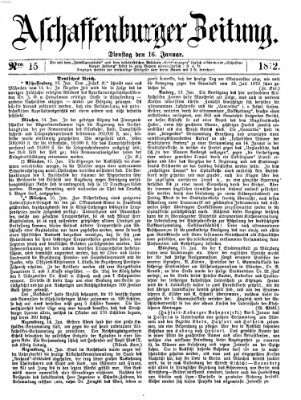Aschaffenburger Zeitung Dienstag 16. Januar 1872