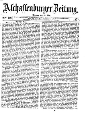 Aschaffenburger Zeitung Montag 13. Mai 1872