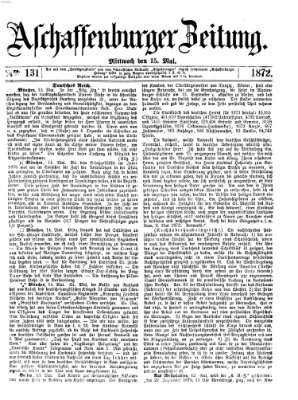 Aschaffenburger Zeitung Mittwoch 15. Mai 1872