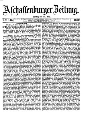 Aschaffenburger Zeitung Freitag 31. Mai 1872