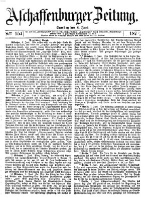 Aschaffenburger Zeitung Samstag 8. Juni 1872