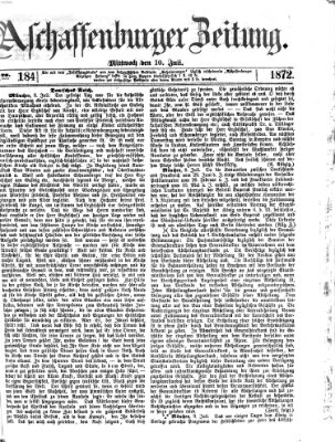 Aschaffenburger Zeitung Mittwoch 10. Juli 1872