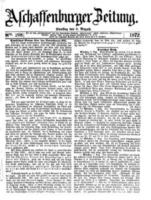 Aschaffenburger Zeitung Dienstag 6. August 1872