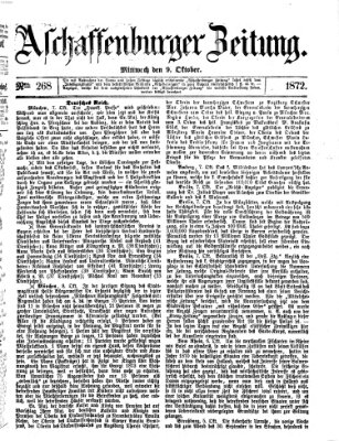 Aschaffenburger Zeitung Mittwoch 9. Oktober 1872