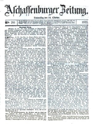Aschaffenburger Zeitung Donnerstag 24. Oktober 1872
