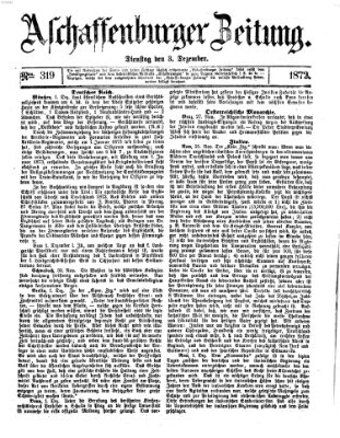 Aschaffenburger Zeitung Dienstag 3. Dezember 1872