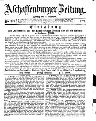 Aschaffenburger Zeitung Freitag 13. Dezember 1872