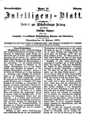 Aschaffenburger Zeitung Donnerstag 15. Februar 1872