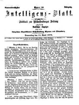 Aschaffenburger Zeitung Donnerstag 11. April 1872