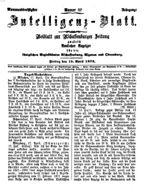 Aschaffenburger Zeitung Freitag 19. April 1872