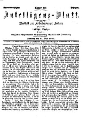 Aschaffenburger Zeitung Samstag 11. Mai 1872