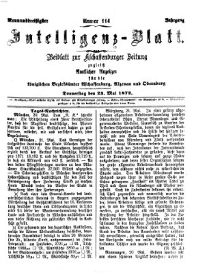 Aschaffenburger Zeitung Donnerstag 23. Mai 1872