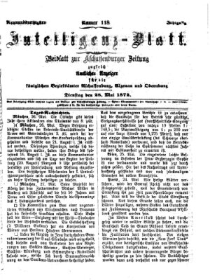 Aschaffenburger Zeitung Dienstag 28. Mai 1872