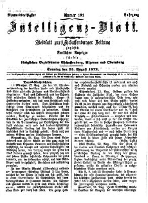 Aschaffenburger Zeitung Sonntag 25. August 1872