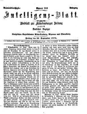 Aschaffenburger Zeitung Freitag 20. September 1872