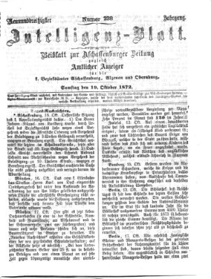 Aschaffenburger Zeitung Samstag 19. Oktober 1872