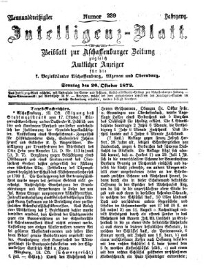 Aschaffenburger Zeitung Sonntag 20. Oktober 1872