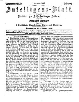 Aschaffenburger Zeitung Sonntag 27. Oktober 1872