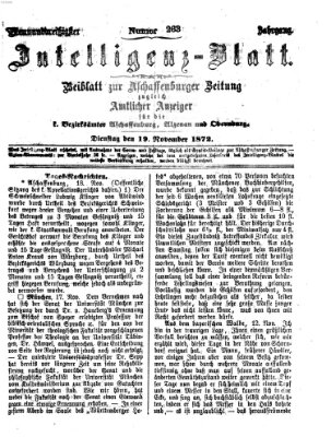 Aschaffenburger Zeitung Dienstag 19. November 1872