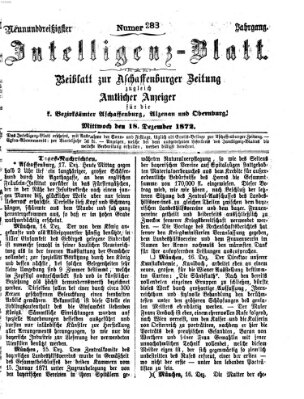 Aschaffenburger Zeitung Mittwoch 18. Dezember 1872
