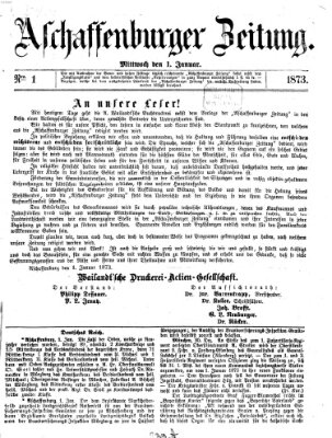Aschaffenburger Zeitung Mittwoch 1. Januar 1873