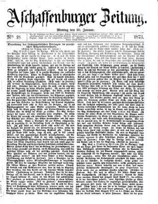 Aschaffenburger Zeitung Montag 20. Januar 1873