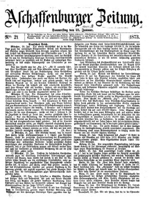Aschaffenburger Zeitung Donnerstag 23. Januar 1873