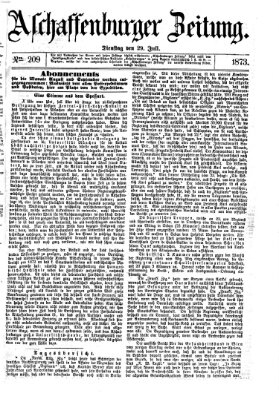 Aschaffenburger Zeitung Dienstag 29. Juli 1873