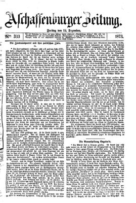 Aschaffenburger Zeitung Freitag 12. Dezember 1873