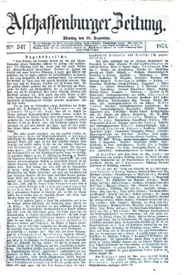 Aschaffenburger Zeitung Montag 29. Dezember 1873