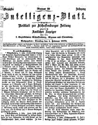 Aschaffenburger Zeitung Dienstag 4. Februar 1873
